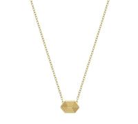 Noelani - Collar para Mujer en Plata 925 - Chapados en Oro/Dorado - Colgante de Hexágono - NOE-N0022
