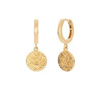NOELANI Creoles Plata de Ley 925 Joyas de Oreja para Señoras, 2,4 cm, Oro, Viene en Caja de Regalo de Joyería
