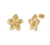 NOELANI - Pendientes de botón para Mujer en Acero inoxidable - Chapados en Oro/Dorado - Flor Pendiente de Botón - NOE-E0017