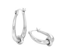 NOELANI - Pendientes de mujer de acero inoxidable - Plata - Anillo de aro - NOE-E0018