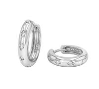 NOELANI - Pendientes de mujer de plata 925 - con piedra de circonita - Aro - NOE-E0022