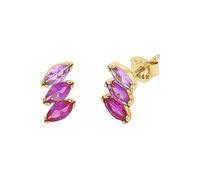 NOELANI Pendientes de plata de ley 925 para mujer, con circonitas sintéticas, 1 cm, en caja de regalo, 2037023, onesize, Plata de ley, Circonia cúbica