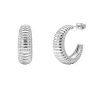 NOELANI - Pendientes para Mujer en Acero inoxidable - Plateado - Aro de Croissant - NOE-E0019