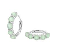NOELANI - Pendientes para Mujer en Plata 925 - con Ojo de Gato - Aro - NOE-E0029