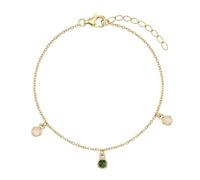 Noelani - Pulsera para Mujer en Plata 925 - Chapados en Oro/Dorado - con Jade y Ágata - NOE-B0018