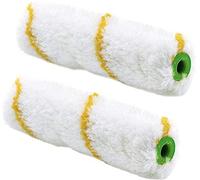 Nölle 10705075 small-surface rodillo con rosca, blanco/amarillo, 10 cm, juego de 2 piezas