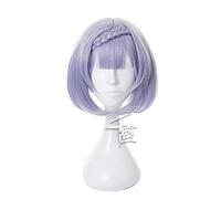 Noelle Cosplay peluca Genshin Impact corto trenzado resistente al calor pelo sintético mujeres Halloween fiesta juego de rol