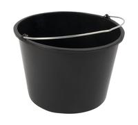 Nölle Cubo de plástico, diseño cubo negro 20 L Cubo con asa de botón