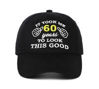 NOEMIN Regalos de cumpleaños número 60 para Hombres y Padres: Ideas Divertidas de cumpleaños, Decoraciones, Regalos, Gorra de béisbol