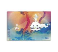 NOEMOHA Póster decorativo de Kanye, West & Kid Cudi con diseño de álbum de música de Kanye, West & Kid Cudi, póster de pared e imagen artística moderna para decoración de dormitorio familiar, 16 x 24