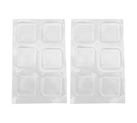 Noenn12pcs encontrado de la puerta de goma clara de goma transparente para coche adhesivo perilla protección para parachoques de pared para pared