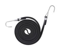 NOENNULL 10 Piezas Cuerdas Elásticas con Ganchos 2 Cm de Ancho Correas Elásticas Altas Negras Correas Planas de Goma para Accesorios de Tienda de Equipaje para Casco (3,5 Millones)