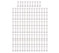 NOENNULL 100 Pares de Remaches de Pernos de Metal, Tornillos para Libros M2, Postes, Tornillos para Libros de Acero Inoxidable, Remaches, Tuercas Hexagonales Planas y Redondas, Tacos para Cercas,