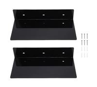 NOENNULL 2 Pcs Estantería Flotante Acrílica, Estantes Flotantes de Pared Almacenamiento de Pared Negro Organizador de Visualización Acrílica para la Sala de Estar del Dormitorio del Baño, (Negro)