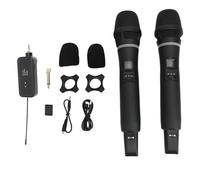 NOENNULL 2 unids micrófono inalámbrico micrófono inalámbrico profesional recargable micrófono inalámbrico de mano conjunto con receptor para cantar karaoke boda discurso