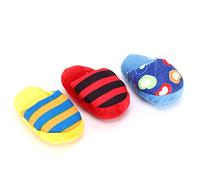 NOENNULL 3 Uds Mascota de Peluche Forma de Zapatilla Que Suena la Limpieza de los Dientes Protección Masticar Morder Juguete de Entrenamiento Interactivo Perros