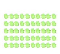 NOENNULL 50 fundas protectoras de seguridad de polietileno con gancho triple, color verde fluorescente, NOENNULLikh8xsm54w