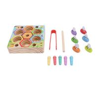 NOENNULL Abeja de Madera Color = Rojo> Juguete Juego de Coincidencia de Colores Early Educational Hand Eye Coordination Habilidad Motora Fina Juguete de Madera Color a Juego Juego de