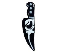 NOENNULL Alfombra de Baño Skull Knife - Alfombra de Halloween, Decoración del Baño, Decoración Gótica del Hogar, de Habitación Gótica de Terror, Dormitorio Gótico, Cocina, Curiosidades Caprichosas y
