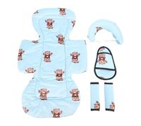 NOENNULL Almohadilla de Enfriamiento del Cochecito para Bebés-Linero de Cochecito Desmontable Multifuncional 2-en-1 Revestimiento de Camarera y Tapa del Asiento, Tapete Suave y (Azul)