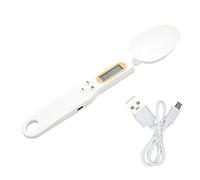 NOENNULL Básculas de Cuchara Digitales 500G 0,1G Cuchara Medidora Electrónica Recargable Básculas de Medidoras de Alimentos Pequeñas para Hornear con Pantalla LCD