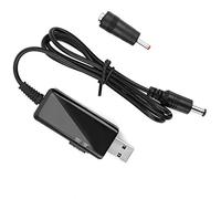 NOENNULL Cable de Refuerzo USB a CC Cable de Enrutador de Banco de Energía Eficiente para Dispositivos Electrónicos Negro 2.6 Pies