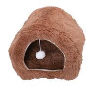 NOENNULL Camas de cueva para gatos de interior, diseño semicerrado, núcleo de esponja de alta resistencia, tienda universal para perros y gatos con almohada acolchada, bonita tienda pequeña