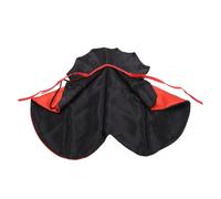 NOENNULL Capa para perros, cabeza roja y negra, reversible para mascotas, disfraz con correas elásticas, Cloak para perros y gatos para pequeños a medianos - Ropa para gatos para Halloween Party & Pet