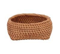 NOENNULL Cesta de Almacenamiento de Ratán, Cesta de Ratán Tejida, de Almacenamiento Tejida a Mano, de Otoño, Exquisita Herida Hermética con Mano de Obra Fina para Juegos de (Grande)