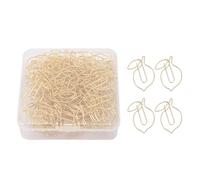NOENNULL Clips de Papel de Limón de 100 PC: Clips de Marcadores en Forma de Fruta Lindos, Suministros de la Escuela de Oficinas Doradas con Caja de Almacenamiento, Papelería Divertida