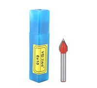 NOENNULL CNC 60° Enrutador Grabado Carpintería 3D V Ranura Poco 6x10mm 1/4 Herramienta de Corte WD