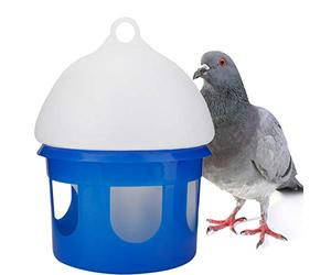 NOENNULL Comedero para Palomas, Bebedero para Palomas de Gran Capacidad, Comedero Automático para, Dispensador de Agua de Plástico ABS, Accesorios para (4L)