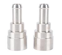 NOENNULL Conector de Manguera de Refrigerante de Acero Inoxidable, Conector de Manguera de Calentador HVAC a Prueba de Fugas, Repuesto para 800 con Juntas Tóricas y Abrazaderas,