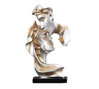 NOENNULL Escultura de Beso de Pareja, Arte Abstracto, Escultura de Pareja, Decoración del Hogar, Estatua de Resina, Estatua Romántica para el Hogar, Oficina, Estantería, Decoración de Escritorio