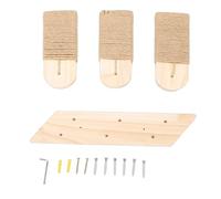 NOENNULL Estante de Escalada para Gatos, Escalera de Madera de Tres Escalones Montada en la Pared, Escalones de Pared para Escalar Gatos para Jugando y Escalando