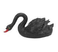 NOENNULL Figura decorativa de cisne de resina, estatua flotante realista de estanque de cisne para adorno de jardín, decoración de césped interior y exterior, escultura de plantas tranquilas para el