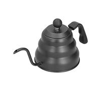 NOENNULL Jarra de Cuello de Cisne, Tetera de café de Acero Inoxidable PTFE Negro para Gas, Eléctrica, Cocina de Inducción, Preparar como un Profesional, Diseño Ergonómico, Base Compuesta de 3 Capas,