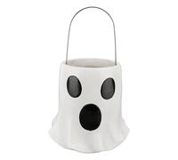 NOENNULL Jarrón de Cubo Fantasma, Cubo Fantasma Más Lindo, de Halloween, Plantador, Cuenco de Caramelo, para Decoración de Halloween (Tamaño pequeño)