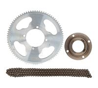 NOENNULL Juego de Cadena 25H, Juego de Bielas de Cuatro Orificios con Volante sin Engranajes y Patinete Eléctrico con Cadena de 146 Eslabones