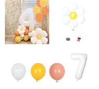NOENNULL Juego de Globos de Margaritas, Globos de Fiesta Decorativos Reutilizables y Duraderos para Baby Shower, Bodas, Eventos de Cumpleaños, Película de Aluminio, Globo de 10 Pulgadas, Multicolor