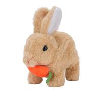 NOENNULL Juguete de Conejo de Peluche Eléctrico Realista Que Imita Sonidos para la Interacción Entre e Hijos, Ideal para Niños a Partir de 3 Años, 6,30 X 3,94 X 6,69 Pulgadas (Amarillo)
