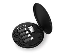 NOENNULL Kit de Cable OTG con Adaptador USB C, Convertidor de Estuche de Cable de Carga Múltiple, Transferencia de Datos Contiene Ranura para Tarjeta para Viajar, Uso como Soporte para (A)