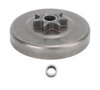 NOENNULL Kit de Piñón de Tambor, Piezas de Repuesto Duraderas de Motosierra 7T para Tambor de Embrague de Hierro CS4100 para Trabajadores Forestales