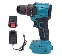 NOENNULL Kit de Taladro de Iones de Litio sin Escobillas Juego de Taladro Eléctrico Inalámbrico Torsión 55N 25 + 1 Configuraciones con Cargador de Batería Portabrocas sin Llave de 3/8 (Enchufe