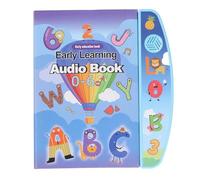 NOENNULL Libro Electrónico para, Inglés, Libro de Sonido Educativo, Juguete Inteligente, Electrónico para, Estudiantes (Azul)