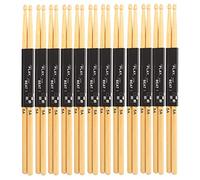 NOENNULL Madreos de Madera de Arce 12 Pares, 5A Salle Snare Tamber Sticks for Practice y en el Rendimiento del Escenario, Barras de Batería de Madera de Peso Medio para Batería