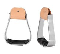 NOENNULL Montar estribos de Caballo Sillín de Aluminio de Aluminio estribos de Sillín de Caballos, estribos ecuestres No Resbalón para Conducir Salto