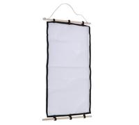 NOENNULL "Organizador de Soporte para Pendientes para Colgar en la pared para Exhibición de Joyas, Ahorro de Espacio, Limpieza, Ideal para el Hogar, Oficina, Madera Maciza + Tela de Malla