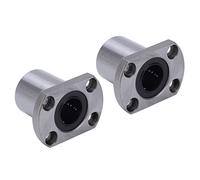NOENNULL Par de Rodamientos de Movimiento Lineal CNC LMH16UU de 16 Mm de Diámetro Interior con Soporte de Brida Ovalada para Equipos Deportivos