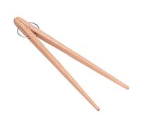 NOENNULL Pinzas para Tostar de Madera Clásicas reutilizables: Pinzas para Cocinar de Madera, Tostadora Ideal, Frutas, Pan y Pepinos, Utensilios de Cocina, Queso, Tocino, Muffins, Frutas, Pan, 9,8